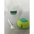 BPA Free Vegetable and Fruit Use Ensalada Shaker Cup con tenedor